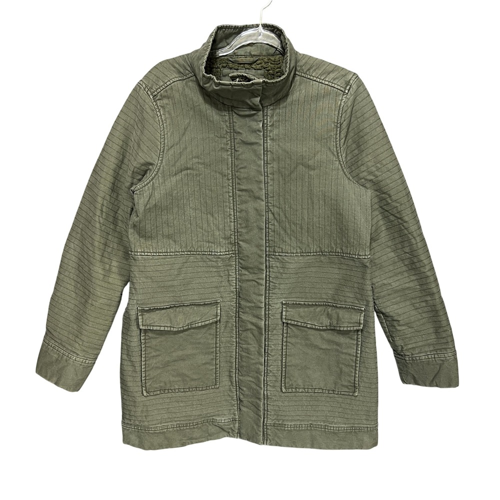 Prana Tri Thermal Jacket Olive Green Quilted Sherpa Lined Utility Coat W2TRIP316